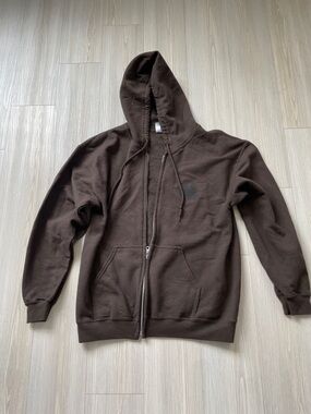 Gildan Espresso Brown Full-Zip Hooded Sweatshirt
